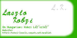 laszlo kobzi business card